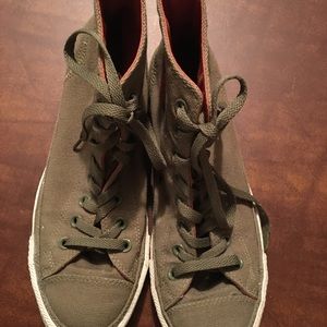 Olive green converse sneakers